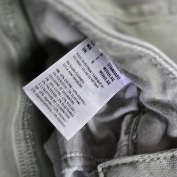 American Eagle Army Green Distressed Super Stretch X High Rise Jegging sz 2 - Picture 5 of 7